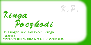 kinga poczkodi business card